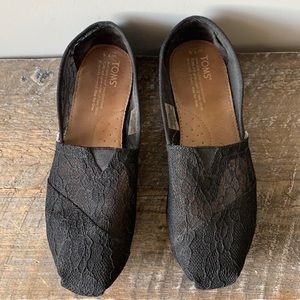 TOMS lace slip on shoes